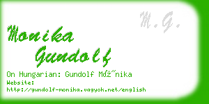 monika gundolf business card